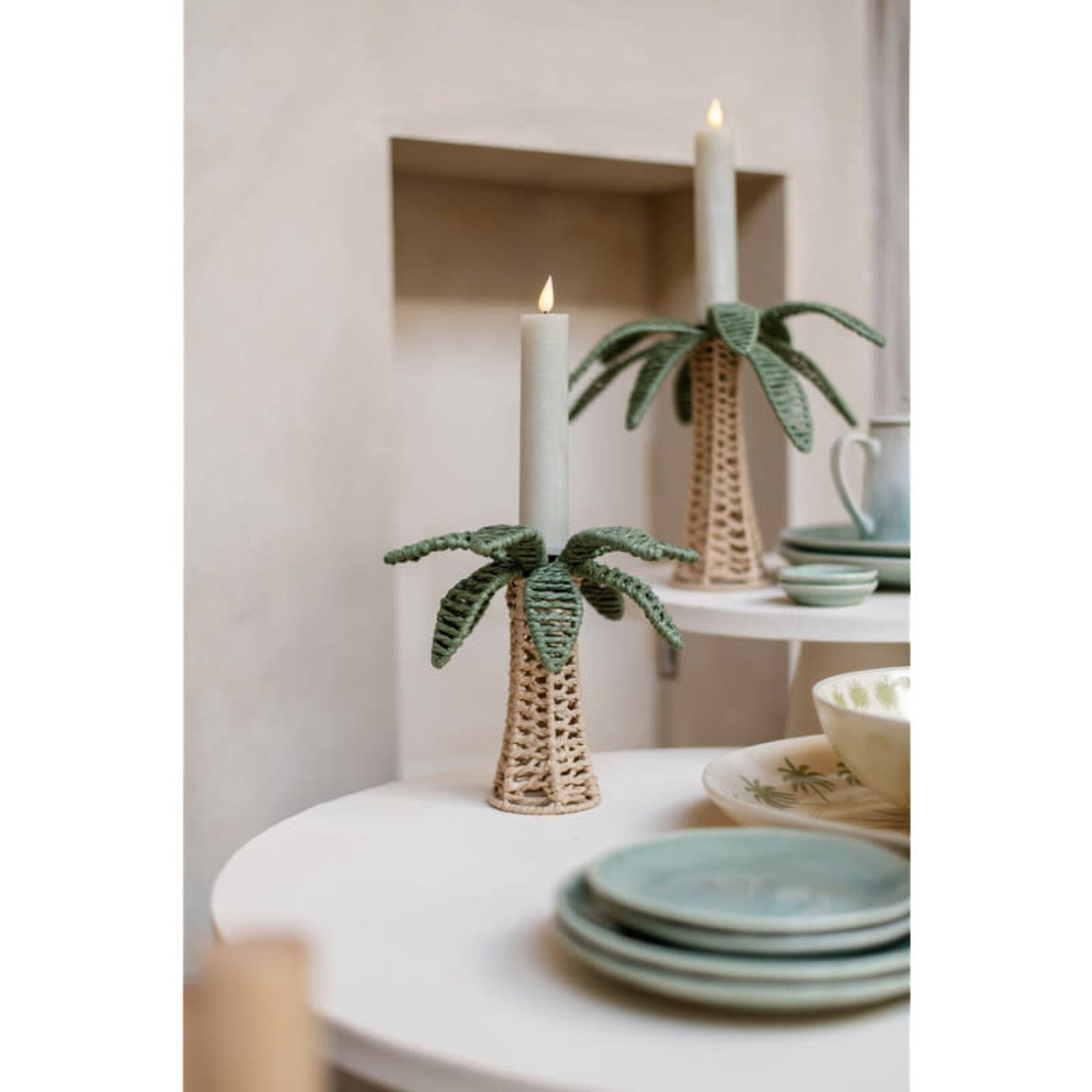 Home Society Kandelaar XL Weave Palm S