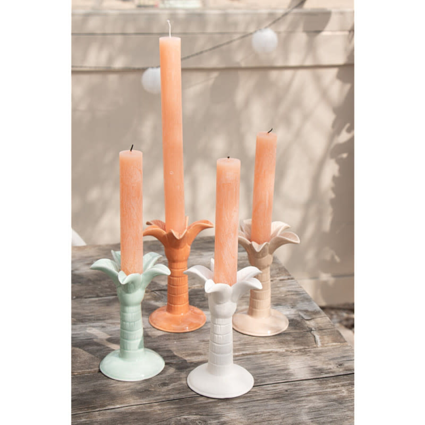 Home Society Kandelaar Palmtree wit