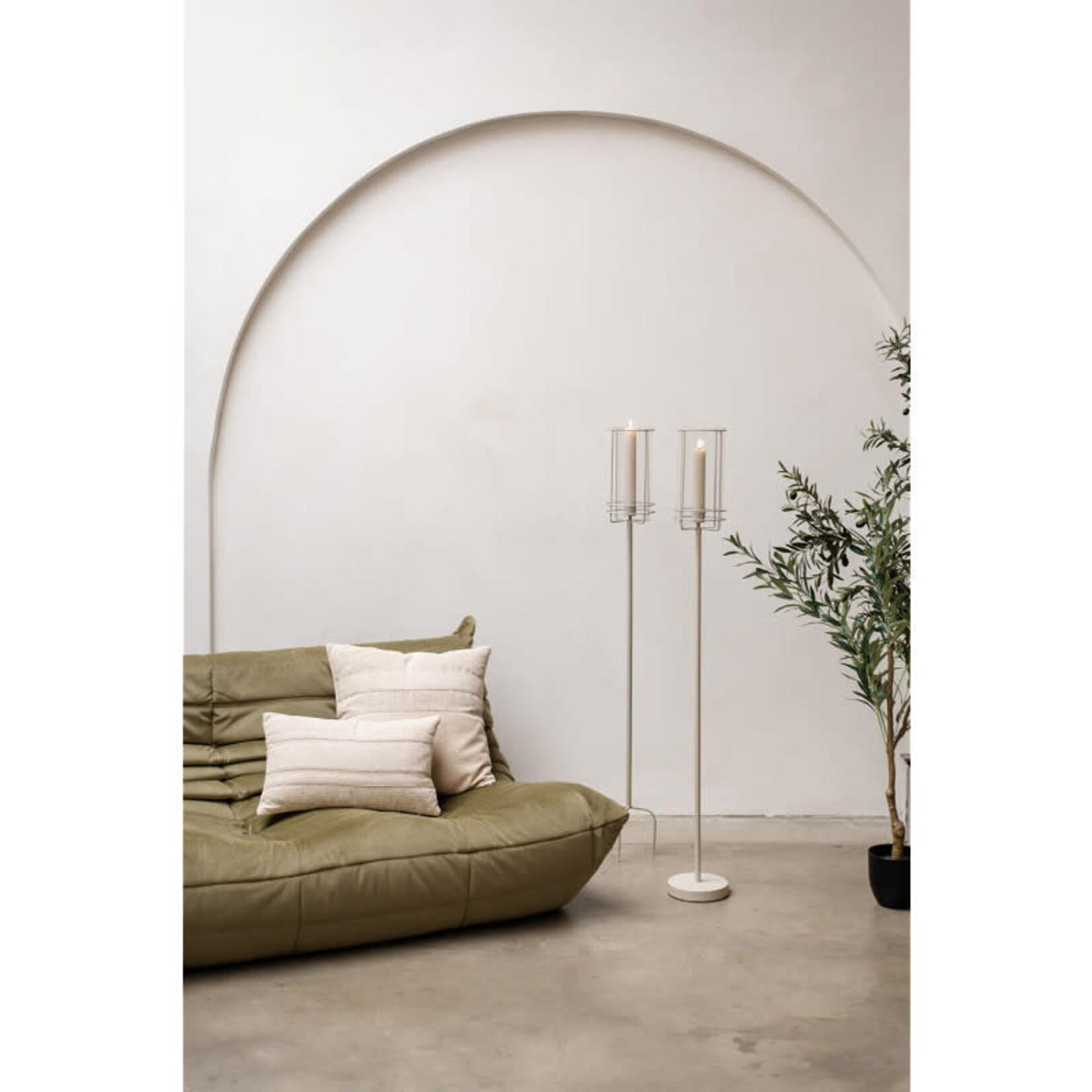 Home Society Candleholder XL Milo Torch Beige