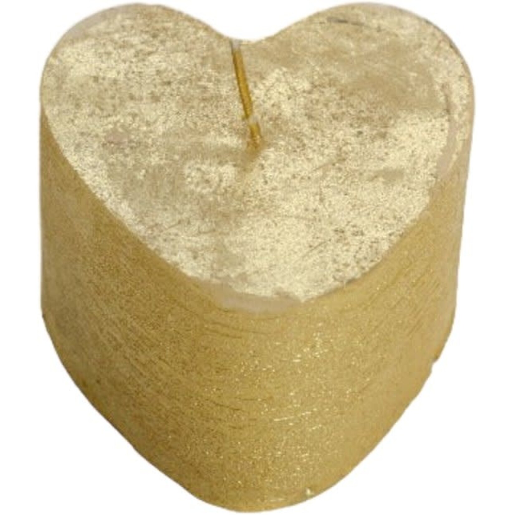 Rustik Lys Kaars Hart goud