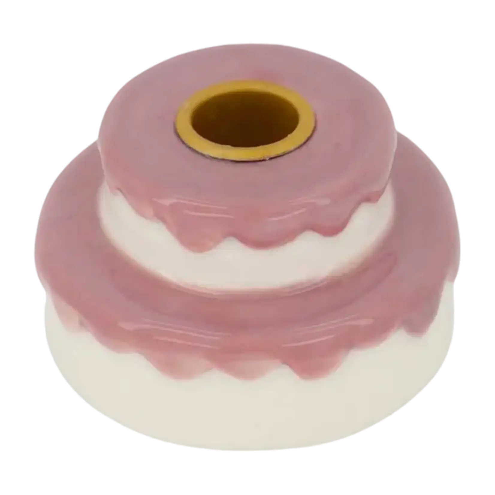 Zusss Zusss Kandelaar keramiek taart wit/roze