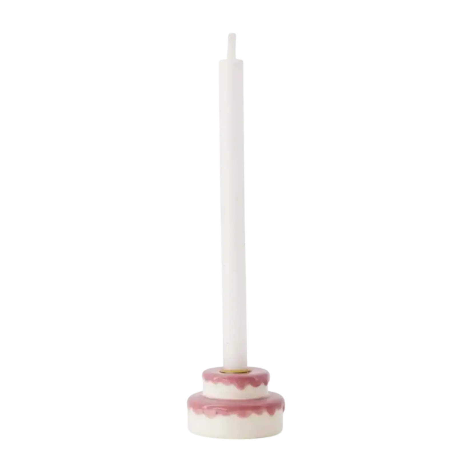 Zusss Zusss Kandelaar keramiek taart wit/roze