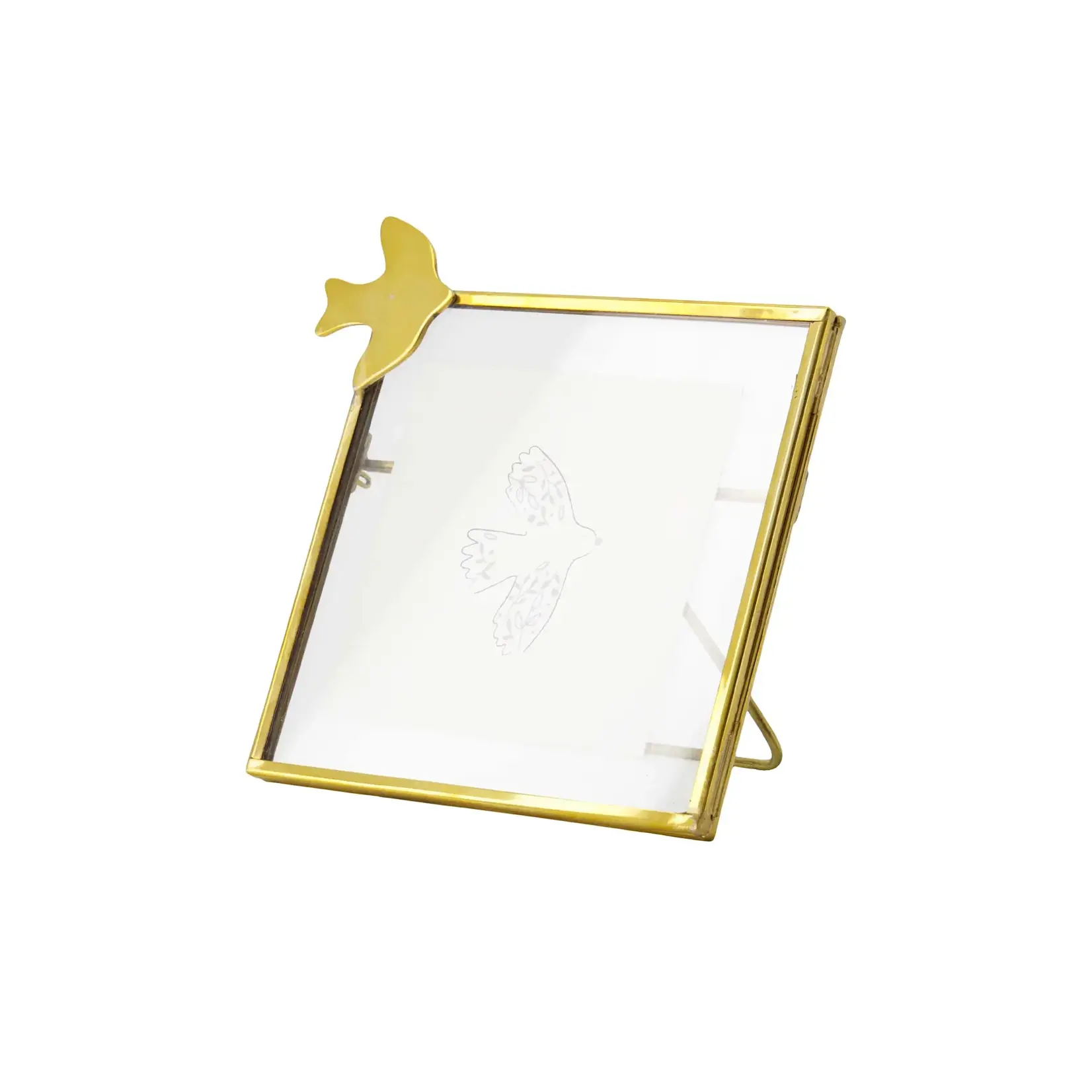 Zusss Zusss Fotolijstje metaal vogeltje goud (hartje binnen in op de foto)