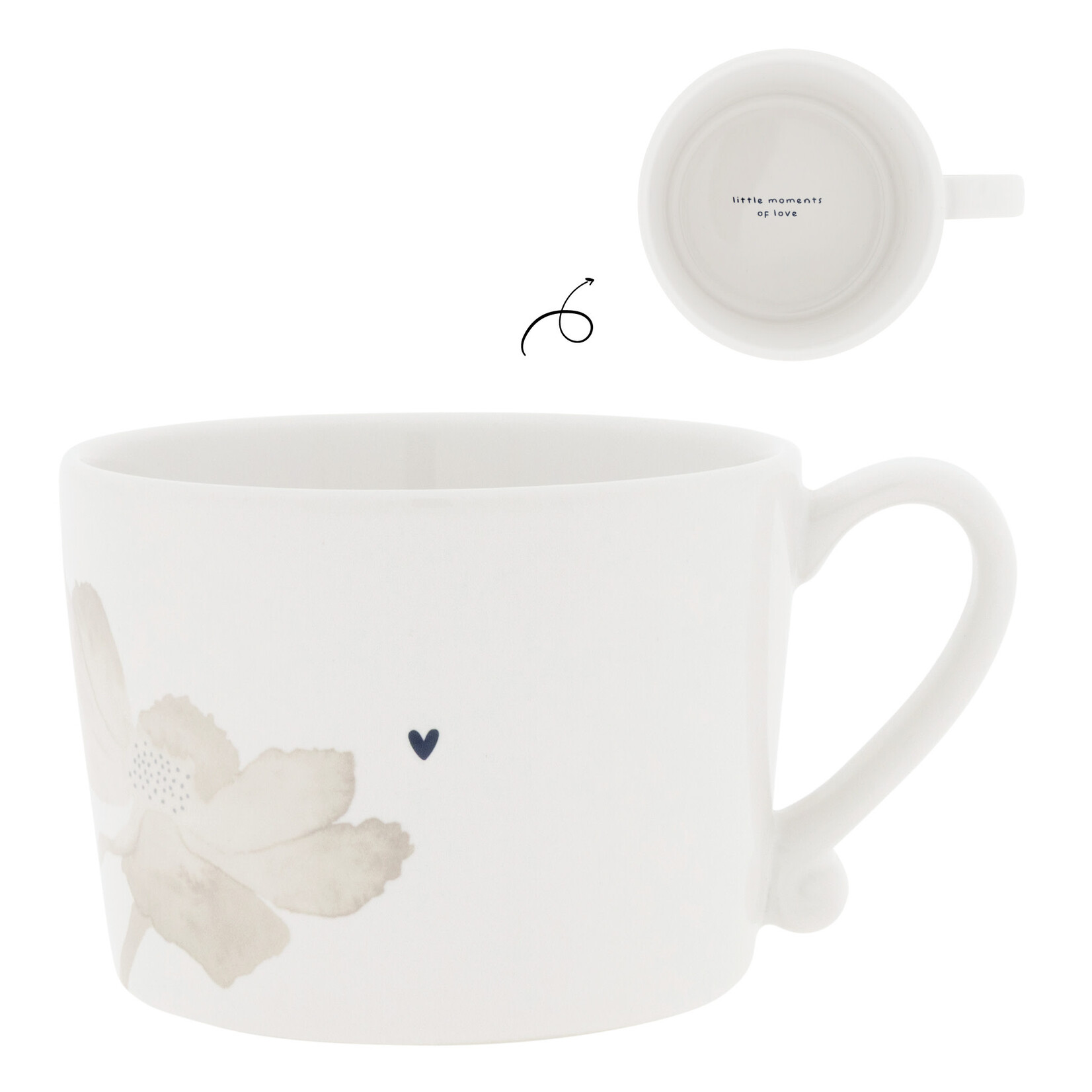 Bastion Collections Bastion Collections Cup White/flower Moments of Love
