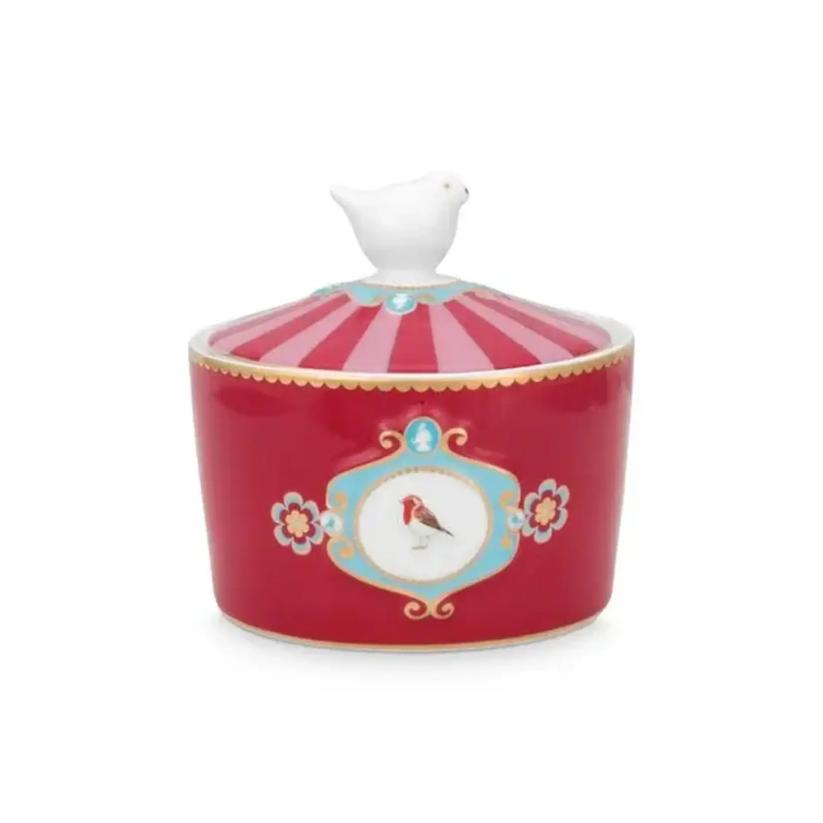PIP Studio Sugar Bowl Love Birds Medallion Red-Pink 300 ml van 22.99 voor