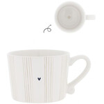 Bastion Collections Cup White sm/Small Stripes Natural 8.5x7x6cm