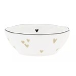 Bastion Collections Bowl White S Natural Print Heart