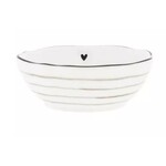 Bastion Collections Bowl White S Natural Print Dashes