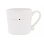 Bastion Collections Mug White/Heart Line 8x7cm