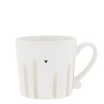 Bastion Collections Mug White/Big Stripes Natural 8x7cm