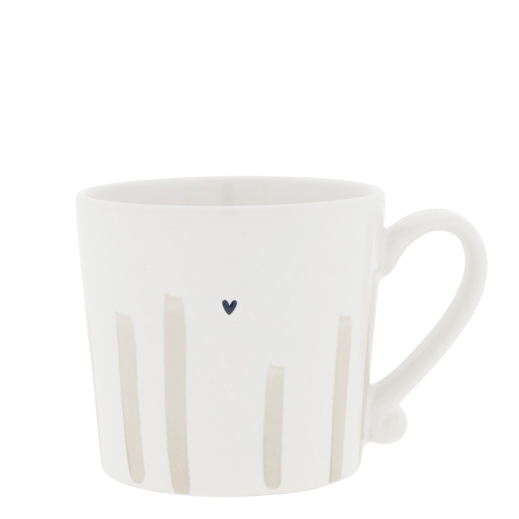 Bastion Collections Mug White/Big Stripes Natural 8x7cm