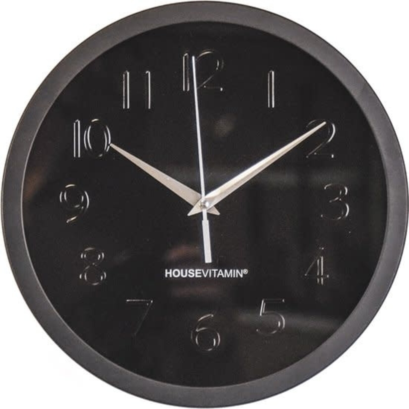 Housevitamin BV Housevitamin Wandklok Metaal- Zwart- 25x4,2x25 cm - van 9,99 voor