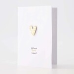 Zusss Zusss Wenskaart Jij Bent Goud Waard Magneet Hartje wit/goud