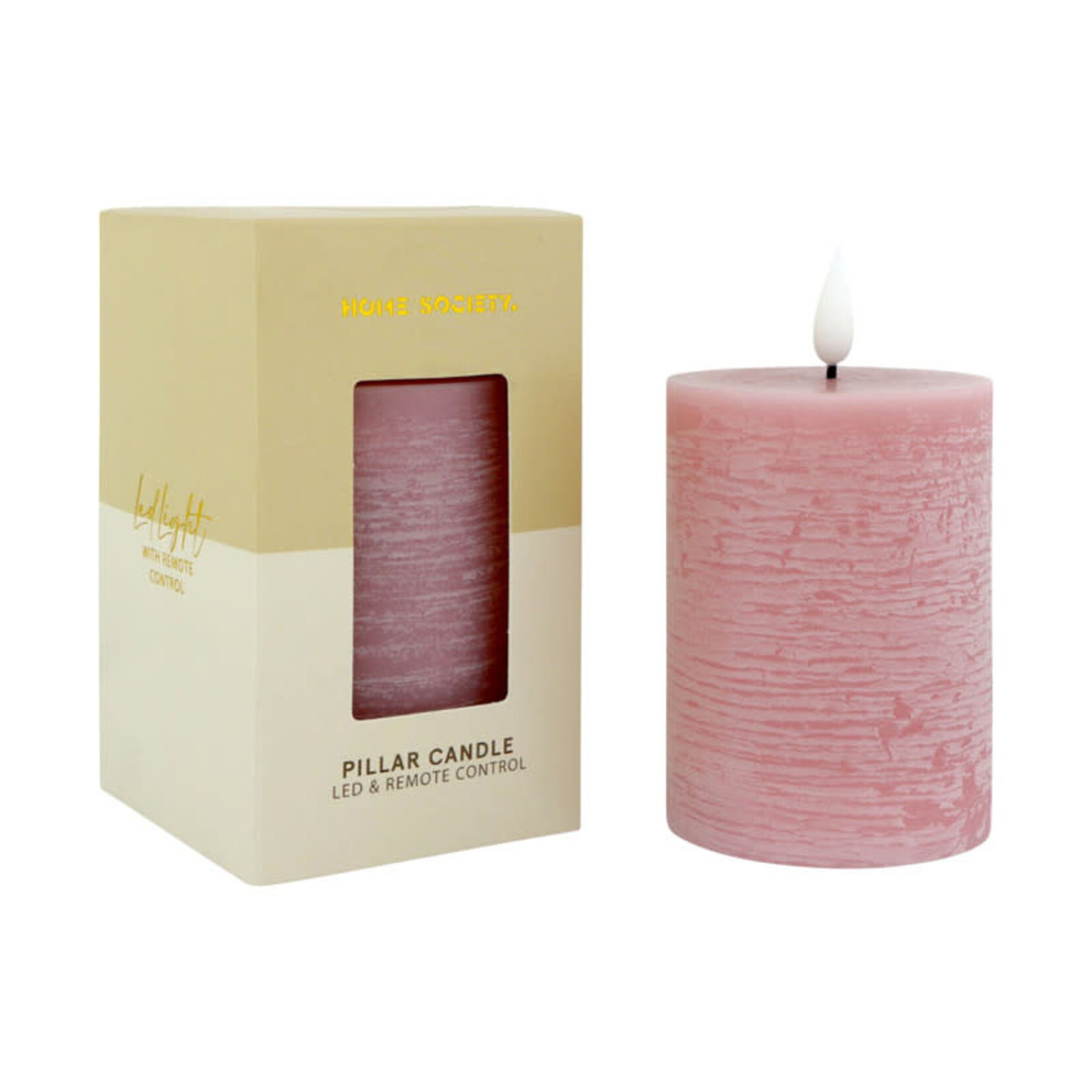 Home Society LED kaars pillar-lilac