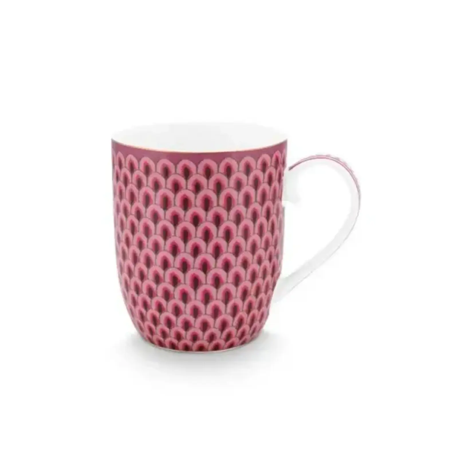 PIP Studio Mug Small Flower Festival Scallop Dark Pink 145ml