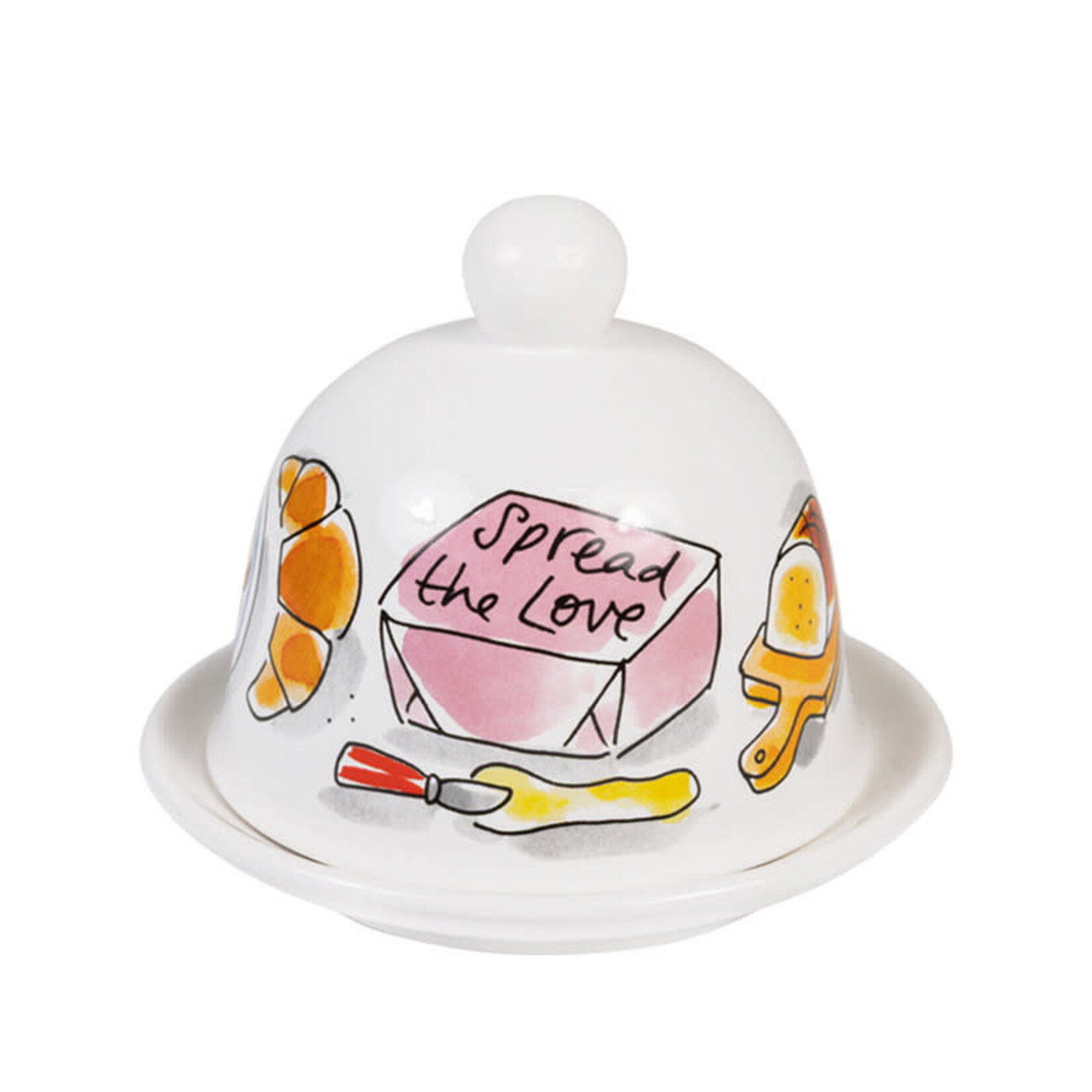 Blond Amsterdam Butter Dish Round Blond Amsterdam