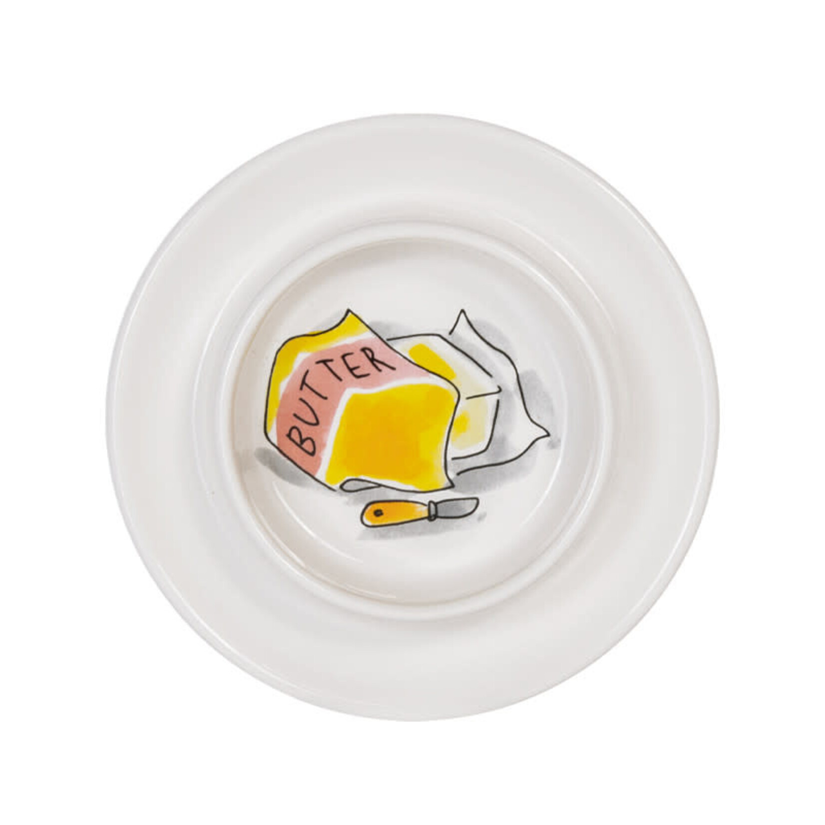 Blond Amsterdam Butter Dish Round Blond Amsterdam