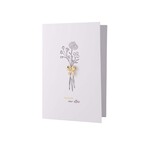 Zusss Zusss wenskaart broche strikje bedankt wit/zwart/goud