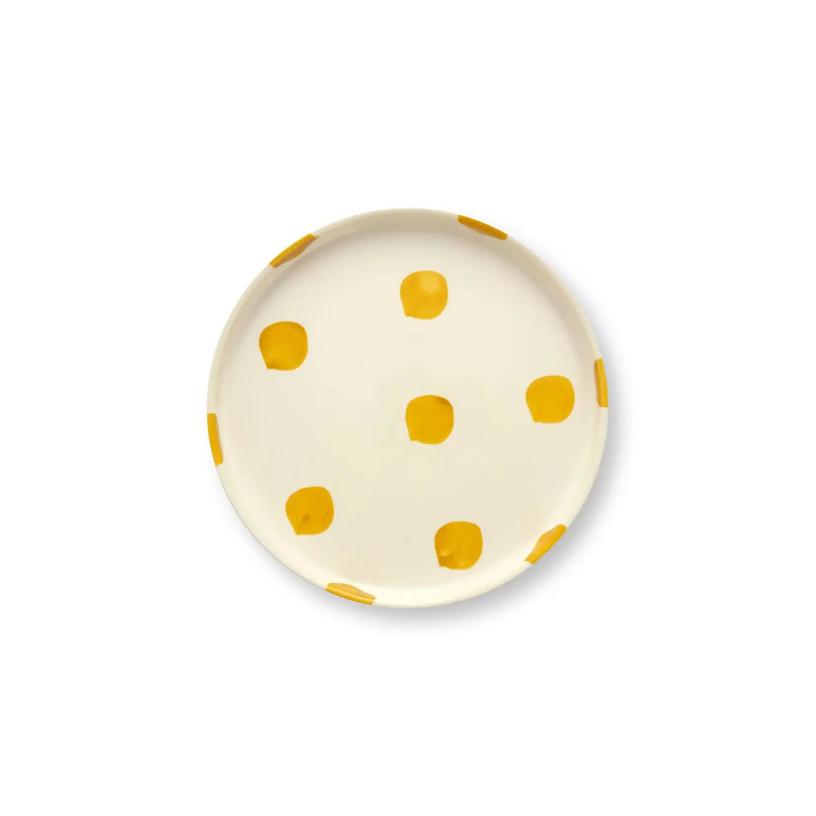 VT Wonen Plate Dots Yellow 20cm