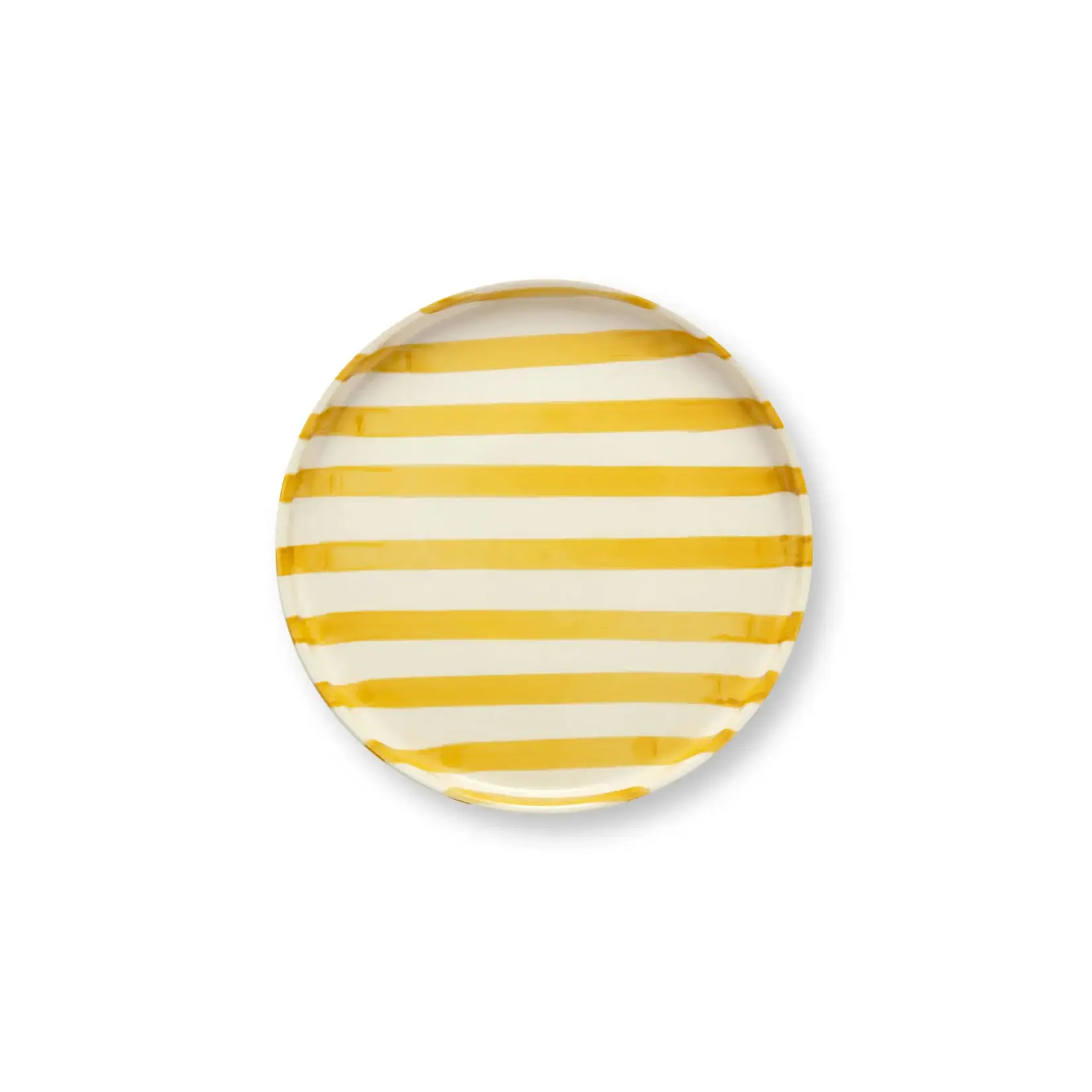 VT Wonen Plate Stripes Yellow 20cm