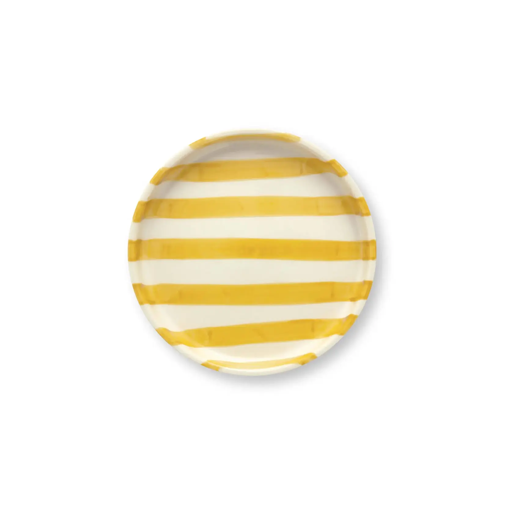 VT Wonen Plate Stripes Yellow 13cm