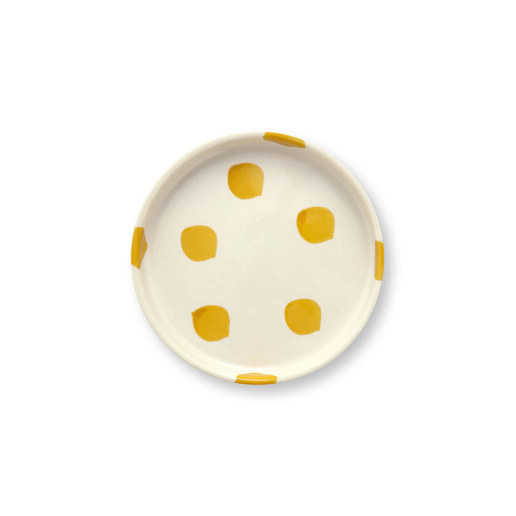 VT Wonen Plate Dots Yellow 13cm