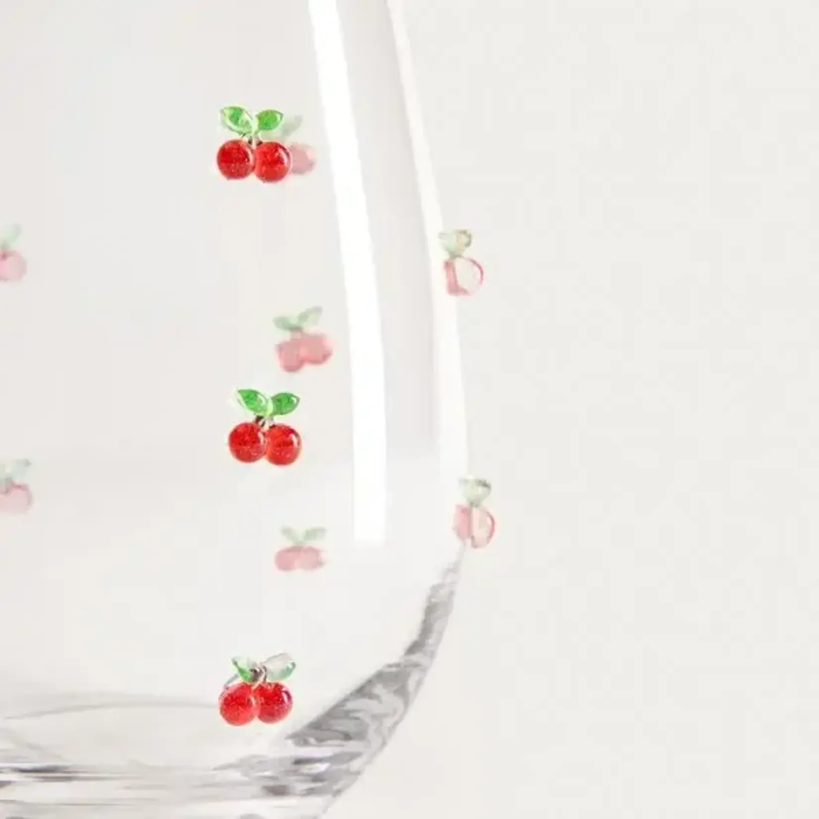Home Sweet Home Waterglas met 3D Kersen