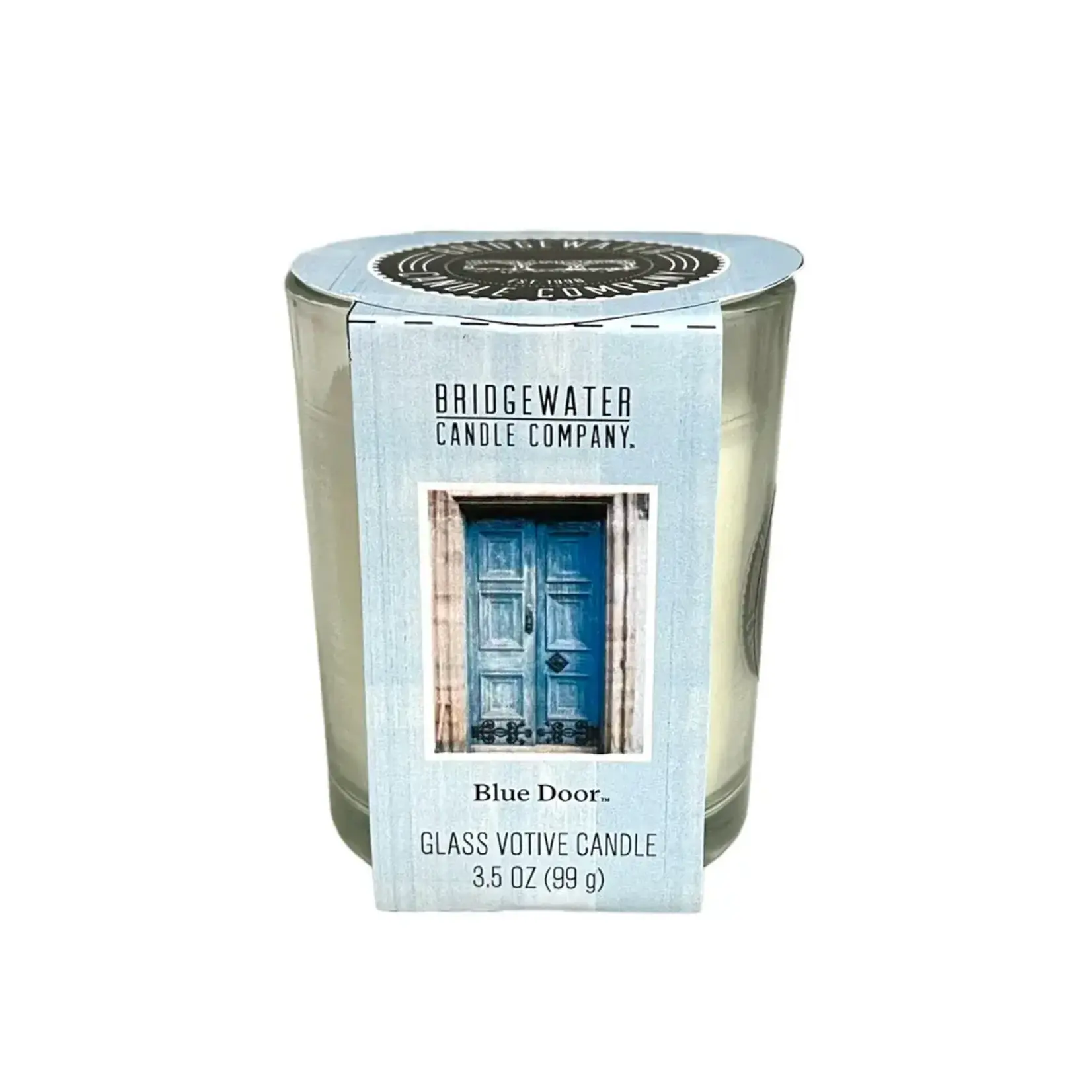 Bridgewater Glas votief Kaars Blue Door