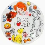 Blond Amsterdam Dier: Plate 12cm dog lover