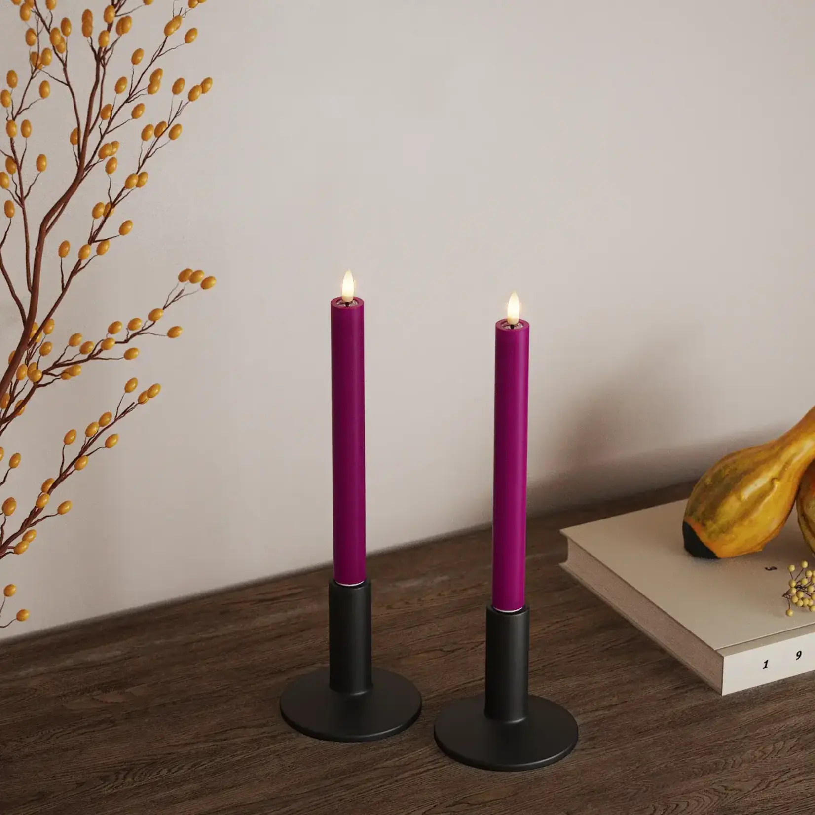 Deluxe Homeart Violet LED Dinner candle 2,2 * 24cm