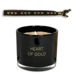 My Flame Lifestyle Geurkaars Met Wens-Armband - Heart Of Gold (Nieuw stof armbandje)