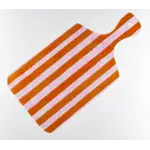 CAVARI ATELIER Artisano platter hand large 45x23 magenta&pink stripes