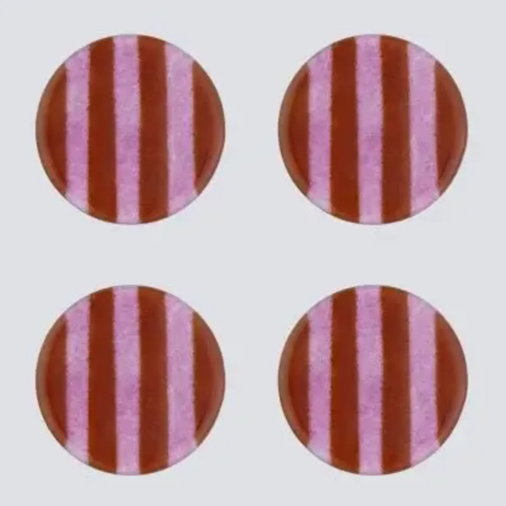 CAVARI ATELIER Artisano Coasters magenta stripes