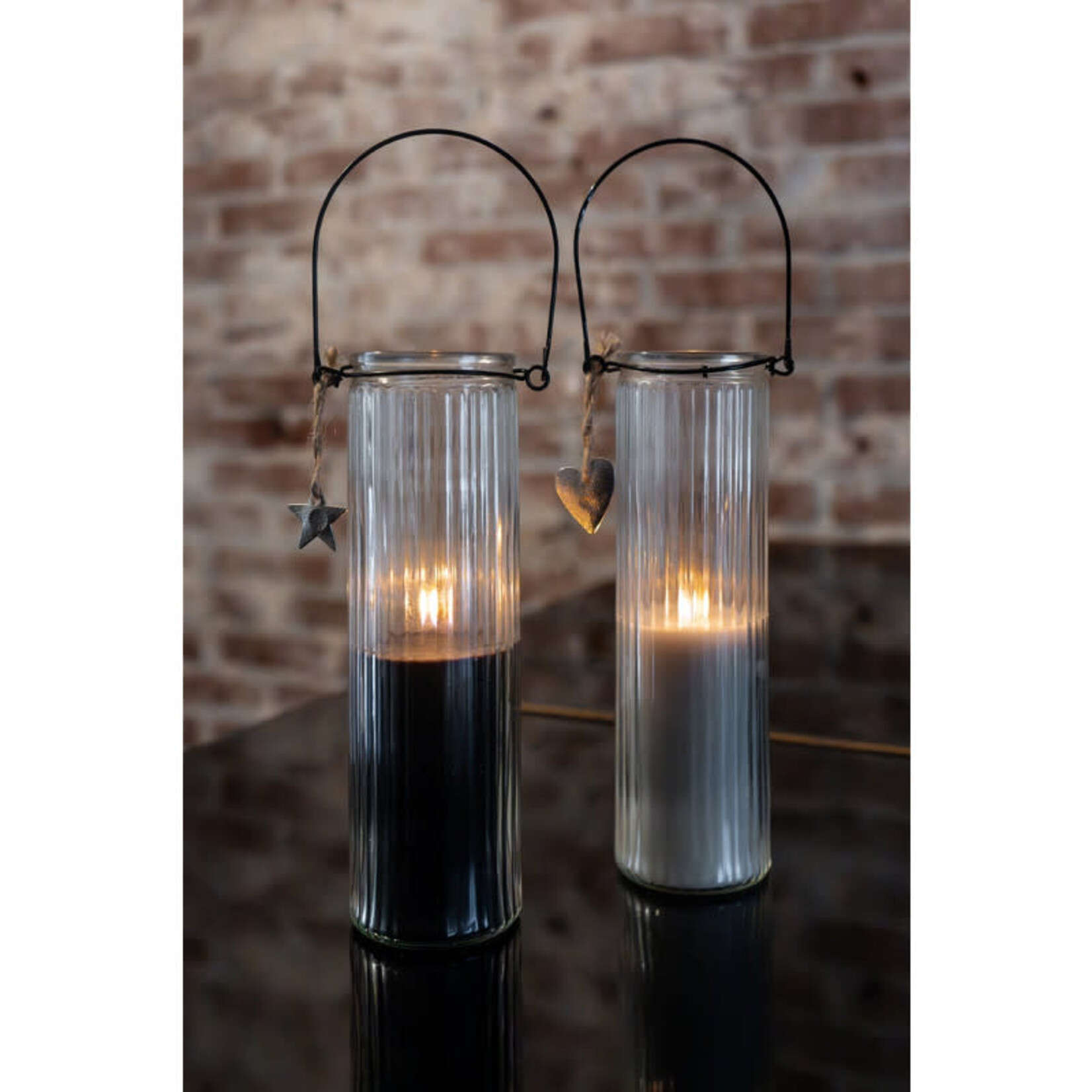 Home Society Kaars Tube Dirk - Taupe zwart