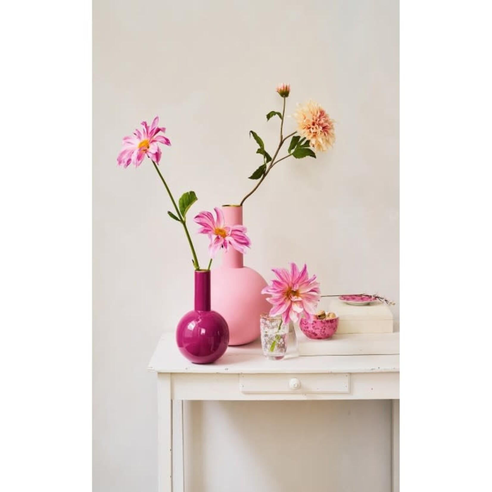 PIP Studio Vase Metal Small Bright Pink 15x26cm