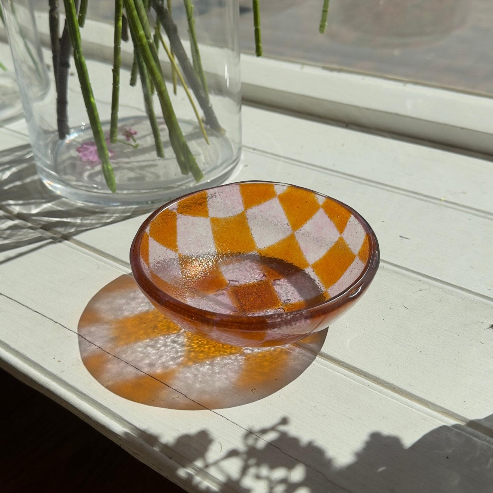 CAVARI ATELIER Artisano bowl 12x5 magenta squares