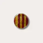 CAVARI ATELIER Artisano coaster amber & brown stripes per stuk