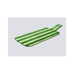 CAVARI ATELIER Artisano platter hand small 38x15 green stripes