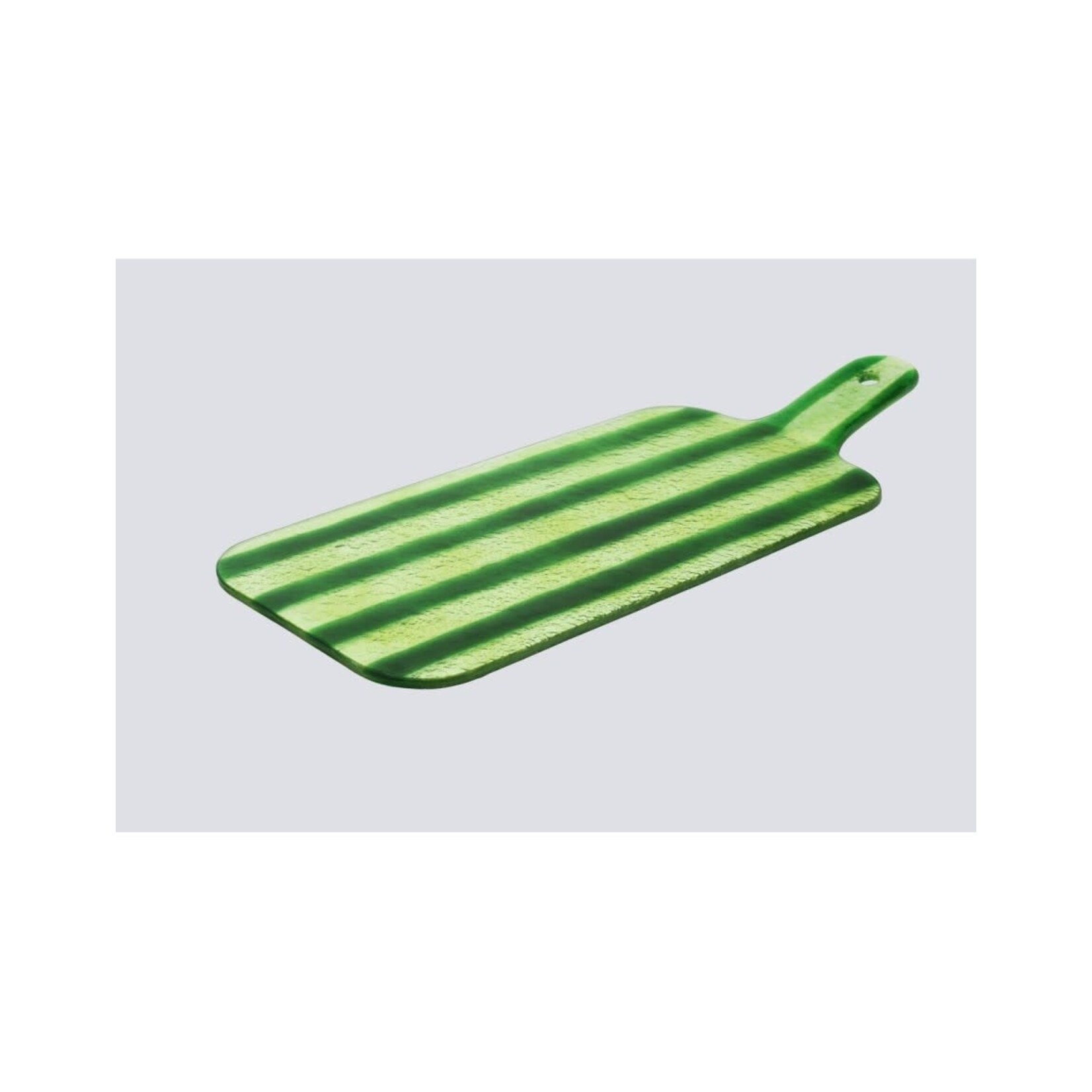 CAVARI ATELIER Artisano platter hand small 38x15 green stripes