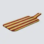 CAVARI ATELIER Artisano platter small 38x15 amber & brown stripes