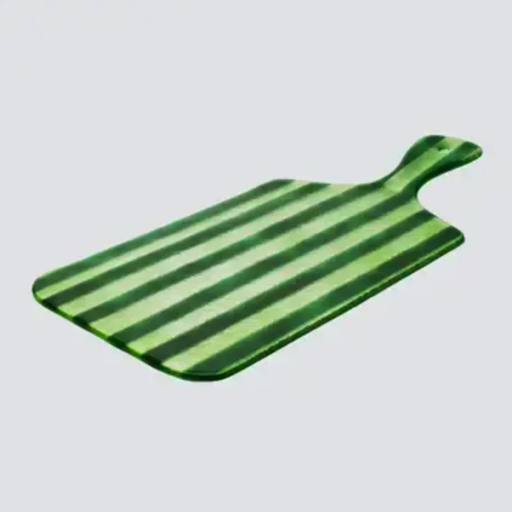 CAVARI ATELIER Artisano Platter hand large 45x23 green stripes