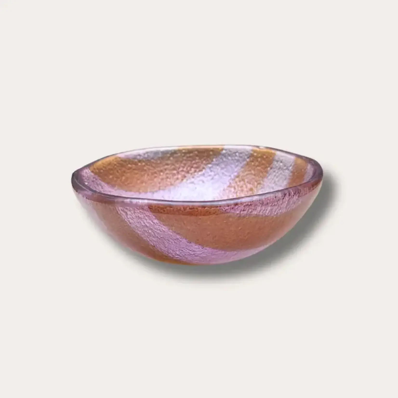 CAVARI ATELIER Artisano bowl 12x5 magenta stripes