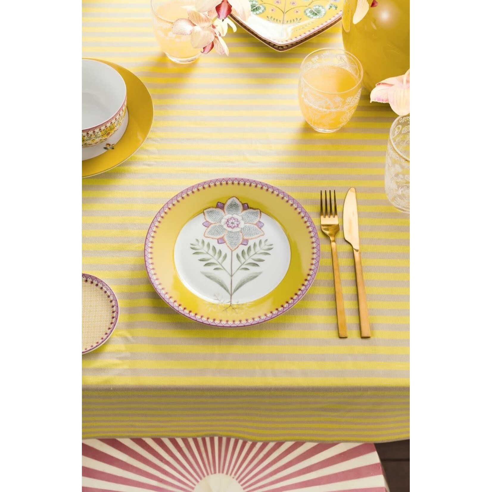 PIP Studio Plate Lily&Lotus Yellow 21cm