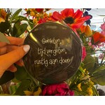 Home Sweet Home Muurcirkel 'Genieten, tijd vergeten, rustig aan doen' 12cm zwart