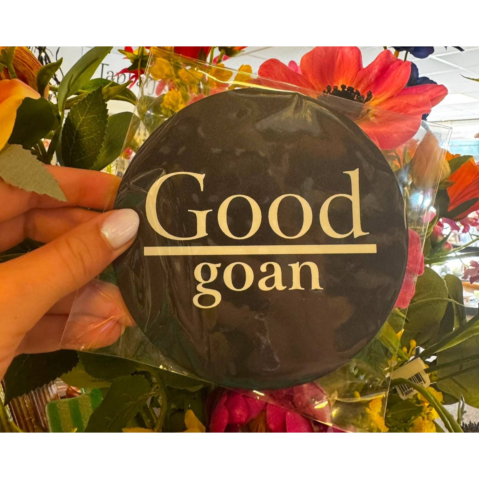 Home Sweet Home Muurcirkel 'Good goan' 12cm zwart