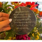 Home Sweet Home Muurcirkel 'Lach niet maar schater...' 12cm zwart
