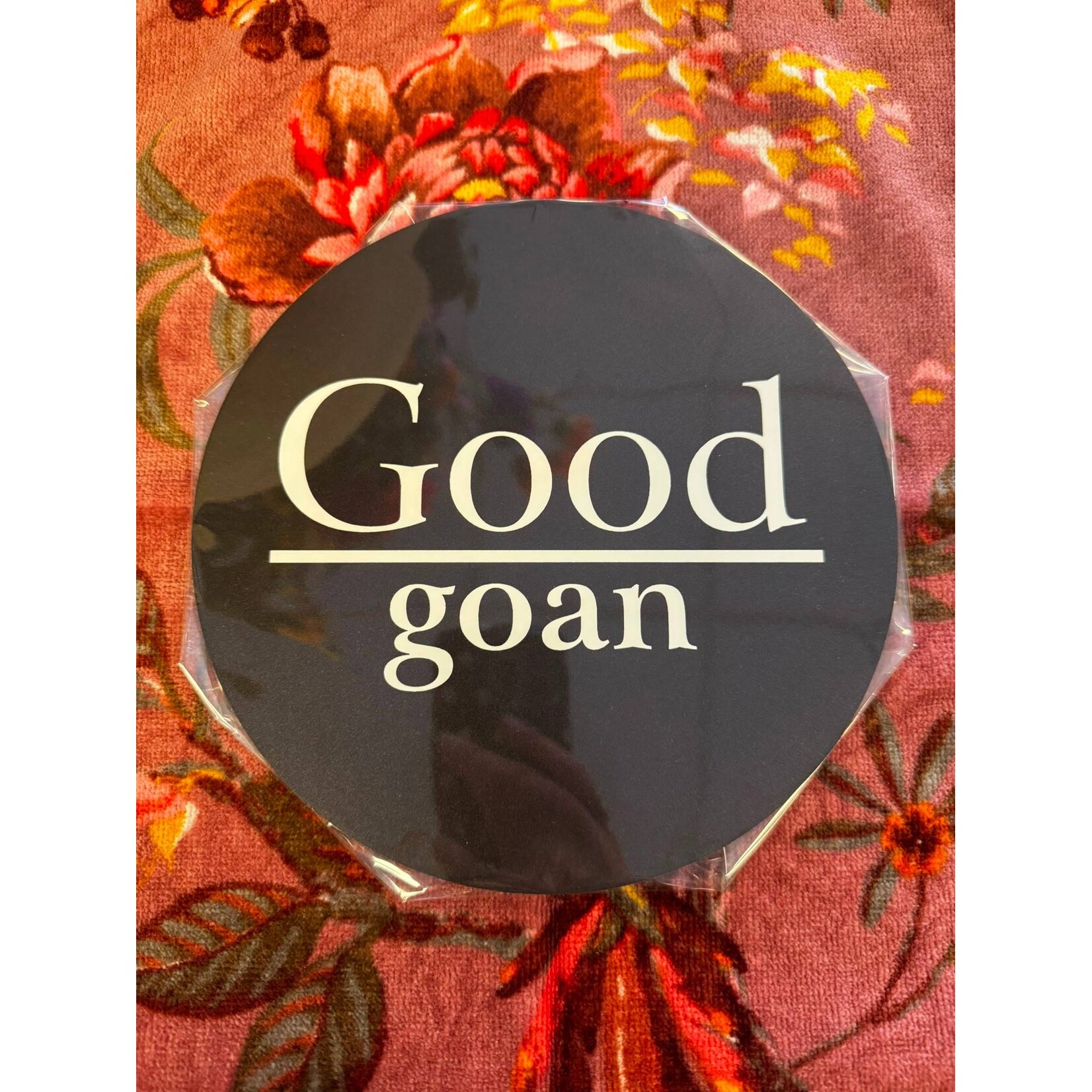 Home Sweet Home Muurcirkel zwart met tekst Good Goan 20cm