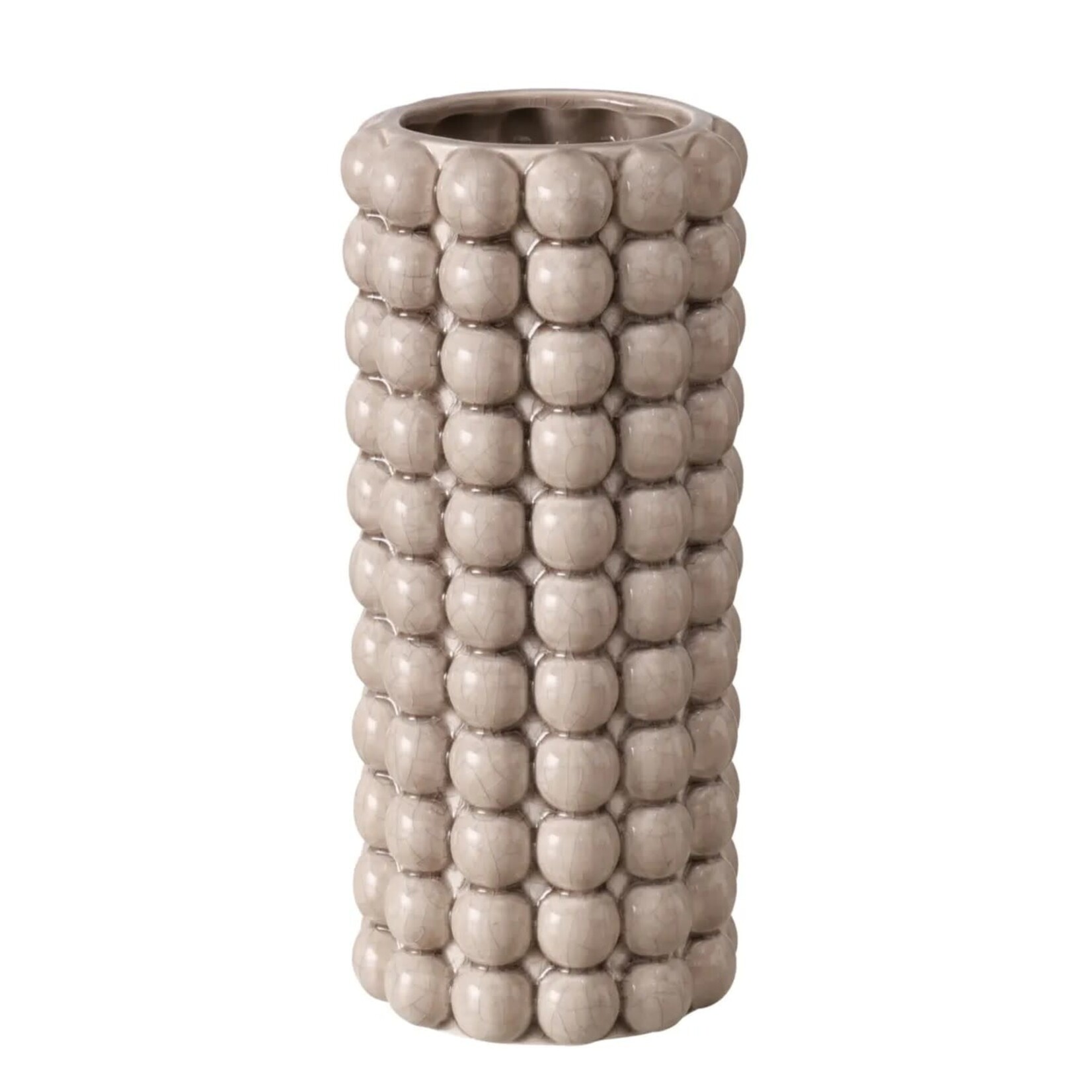 Beige vaas van steengoed