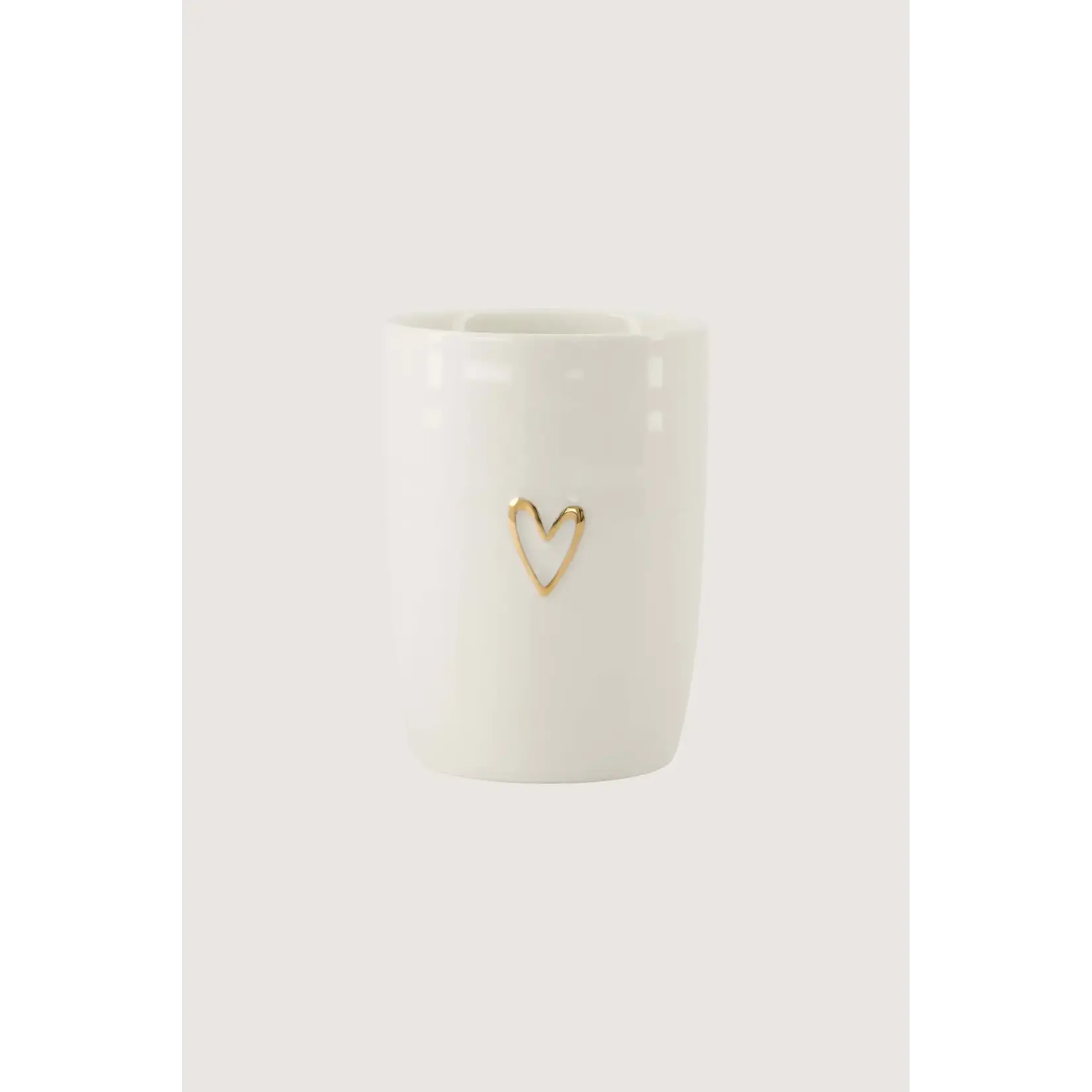 Zusss Zusss Coffee Mug Line Heart White / Gold