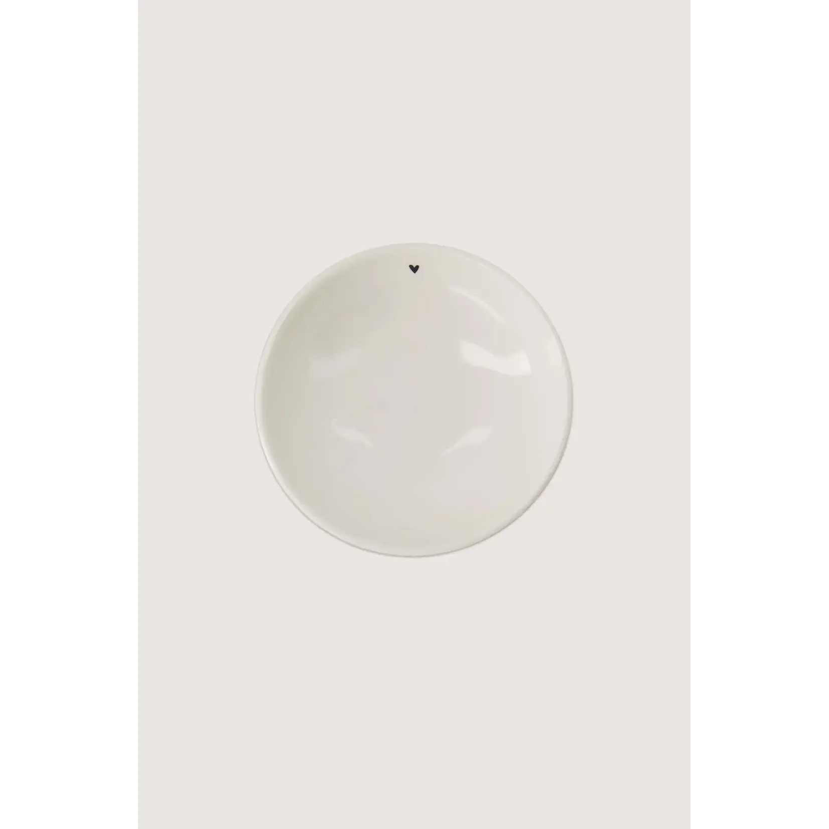 Zusss Zusss Small Dish Heart Sand / Black